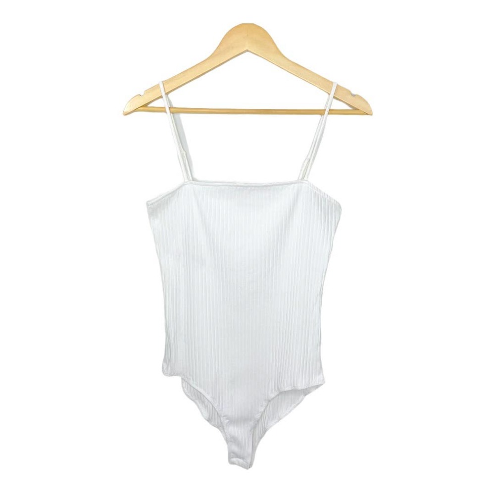 NWOT Heart Hips Tank Top Bodysuit- Large- White